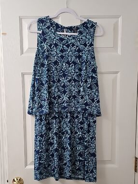 Hatley Navy and Light Blue Floral Layered Dress